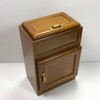 Dollhouse Miniature Walnut Ice Box (AZD2687) front, top and side