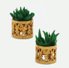 CB073 - Small Filigree Planters (pair) in dollhouse miniature