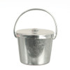 One-inch (1:12) Scale Dollhouse Miniature Silver Bucket w/Lid (AZB1569)