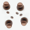 4 Door Knobs with Keyhole, Oil Rubbed Bronze (CLA05609)