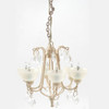 Contemporary Crystal Drop Chandelier, Ivory (MH1051); unlit