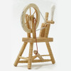 Oak Spinning Wheel (CLA00266) front, side angled