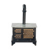 Dollhouse Miniature Black Metal Stove (AZT6000)