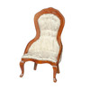 Dollhouse Miniature Victorian Lady's Chair, Light Walnut (AZT6419)