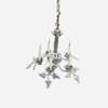 Silver Rose & Leaf Chandelier (GET104W)