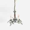 Silver Rose & Leaf Chandelier (GET104W)