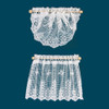 Crocheted White Lace Cafe Curtains (BB53702)