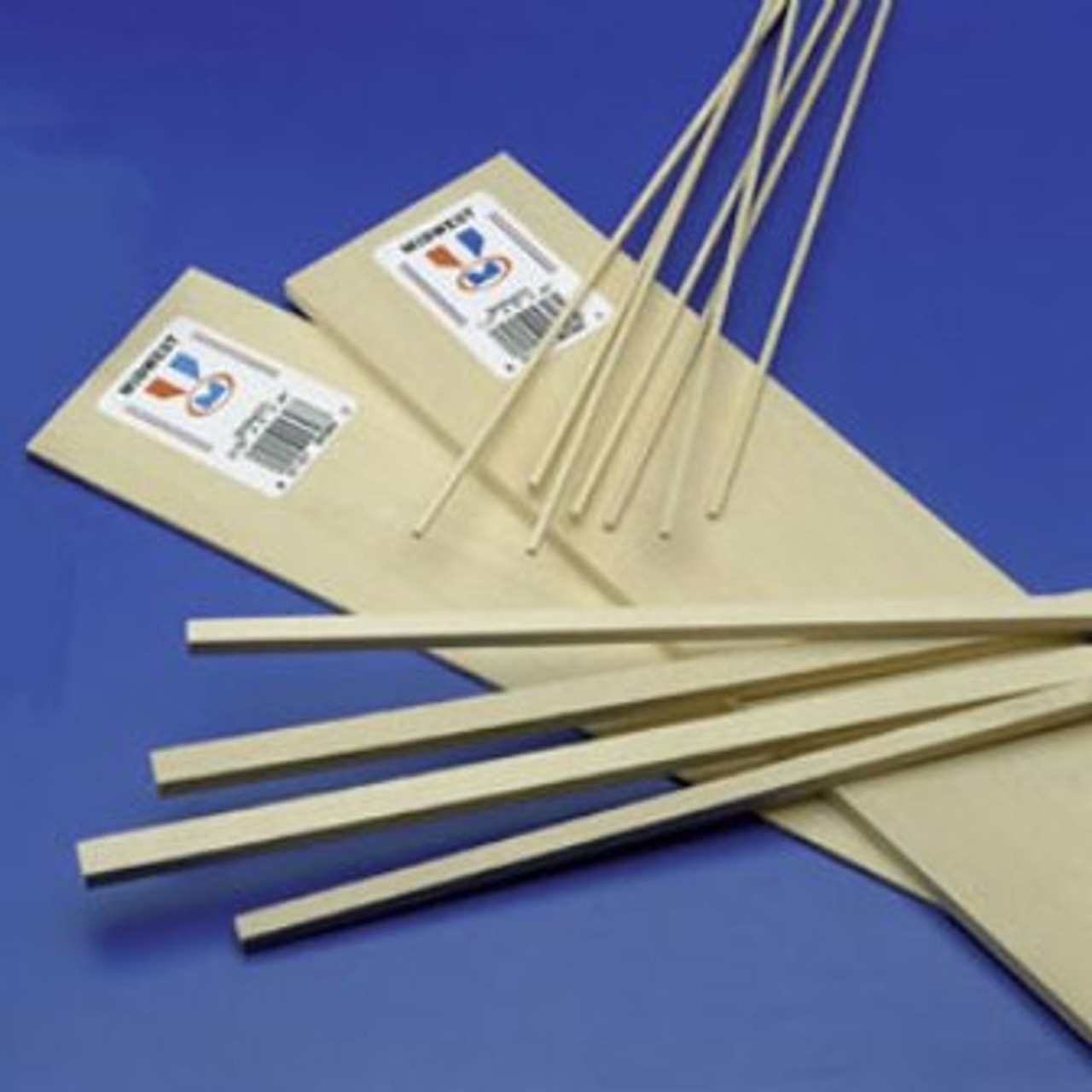 Photograph of assorted wood strips and sheets