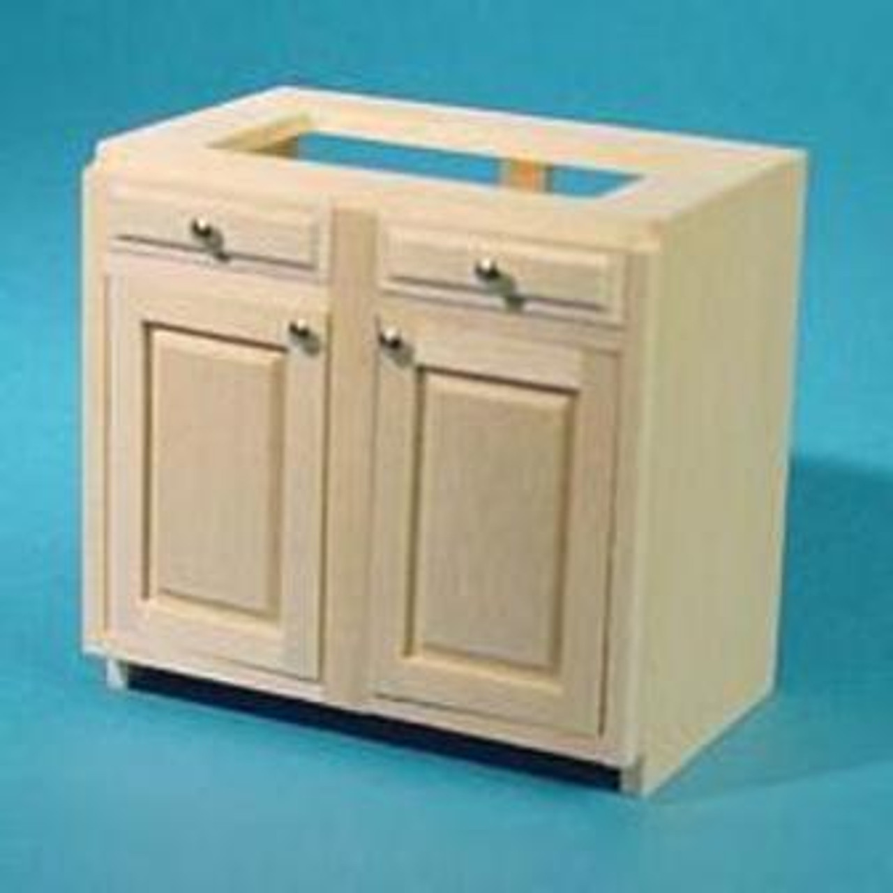 One-inch (1:12) Scale Dollhouse Miniature Unfinished Cabinet Base (HW14403)