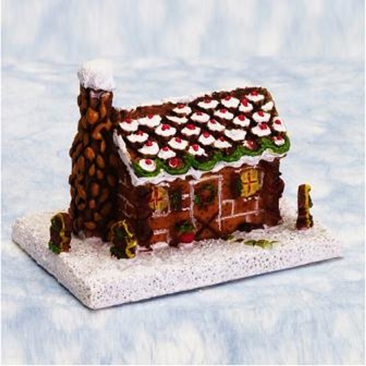 Dollhouse Miniature Gingerbread Log Cabin (AZG3270)