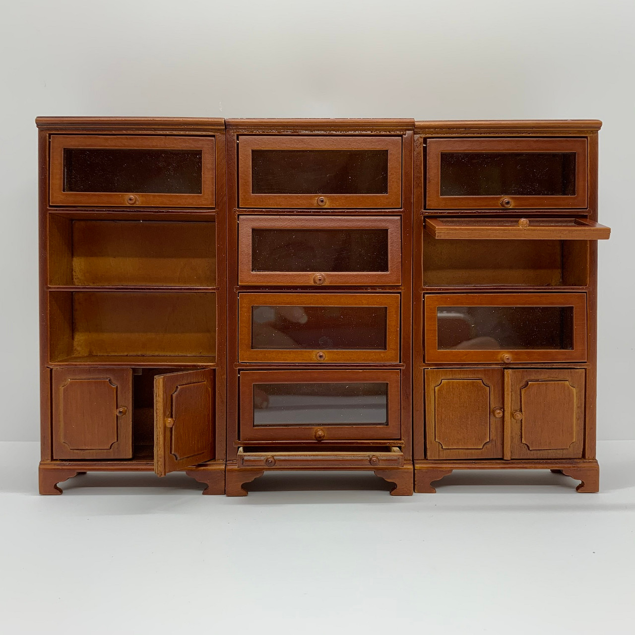 Lawyer's Bookcase Set (AZT6869); side by side (some doors open)