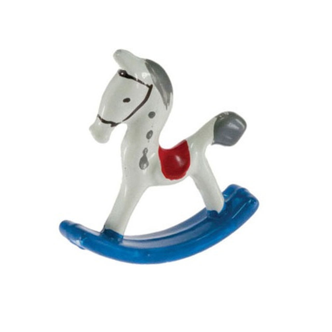 Painted metal rocking horse toy