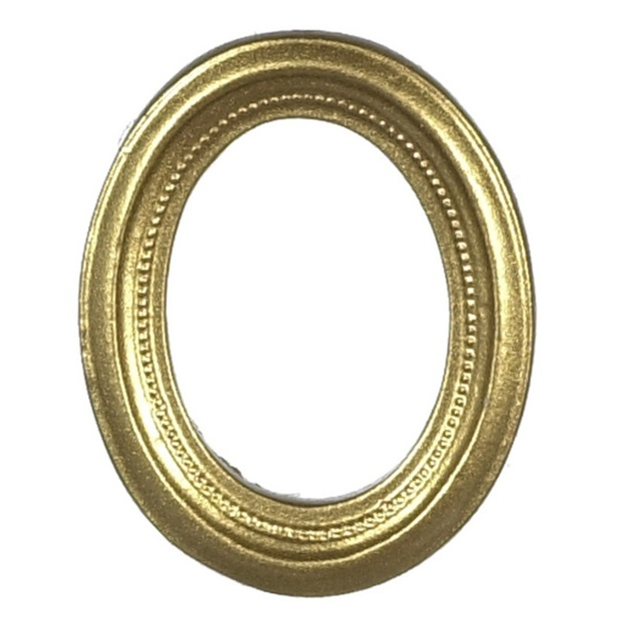 Gold-tone painted metal, oval picture frame