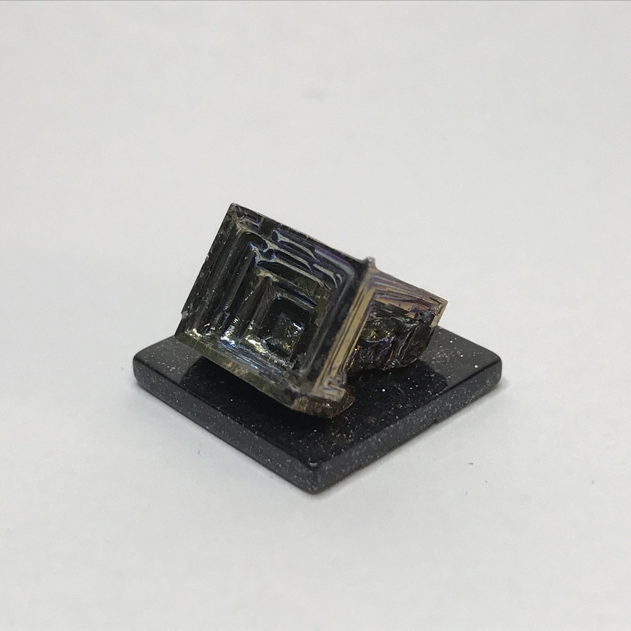 Crystalline Bismuth miniature sculpture, alternate angle
