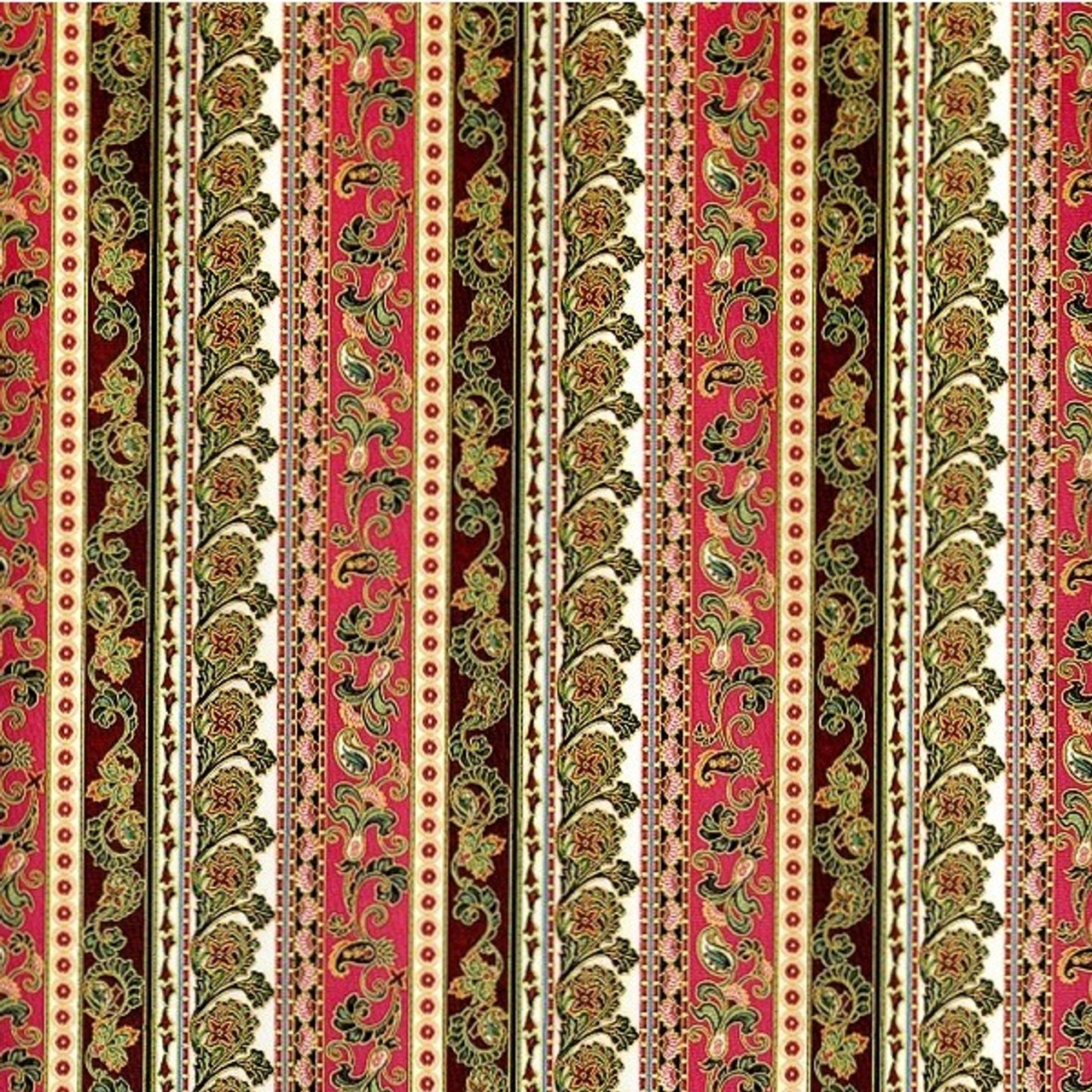 IBM897- Wallpaper - Christmas Holiday Damask for one-inch (1:12) scale miniature settings