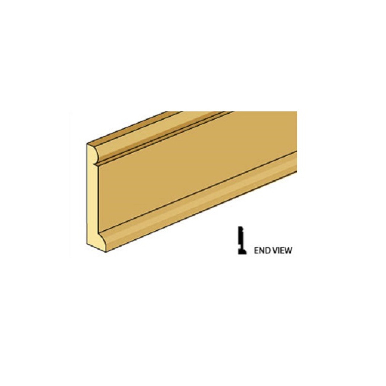 Illustration of dollhouse miniature baseboard molding (CLA77055)