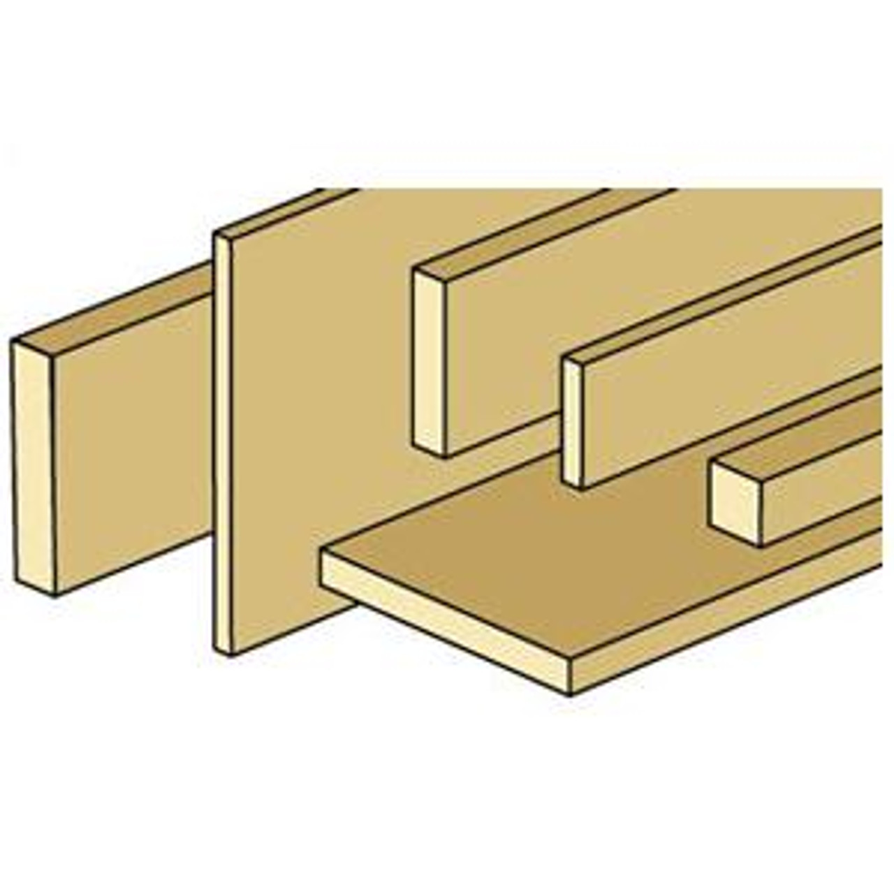 1/2" x 1/8" x 36" Balsa Strip (MW6049)