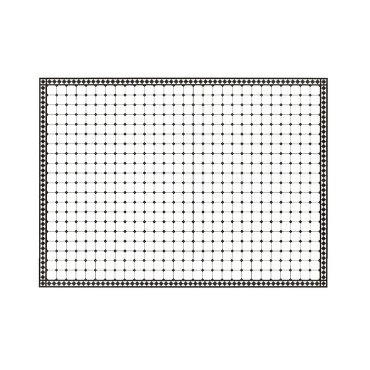 Mosaic Tile Black and White Rhombus (MW34129XL)