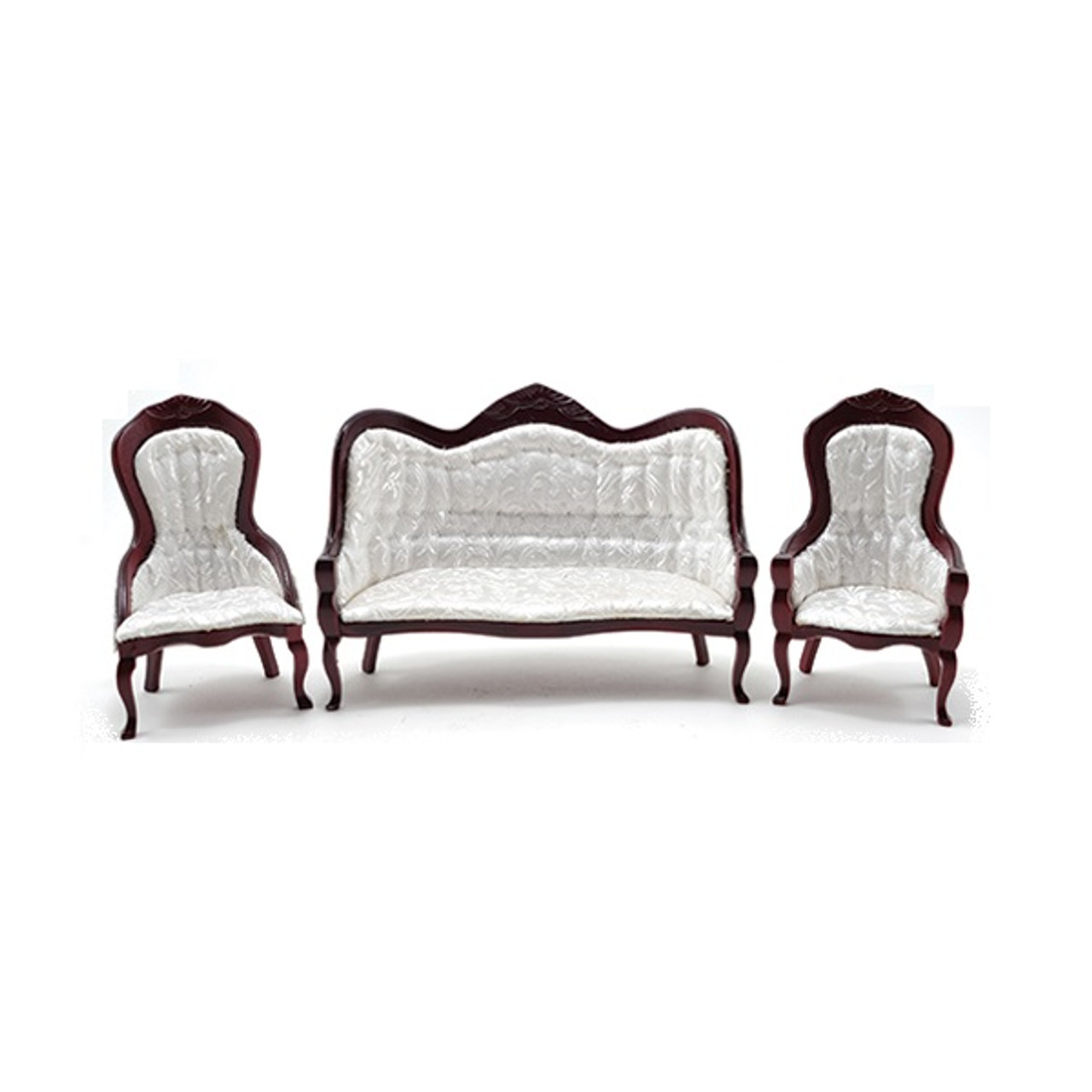 CLA91714 - One-inch (1:12) Scale Dollhouse Miniature Victorian Seating Set (3 pieces)