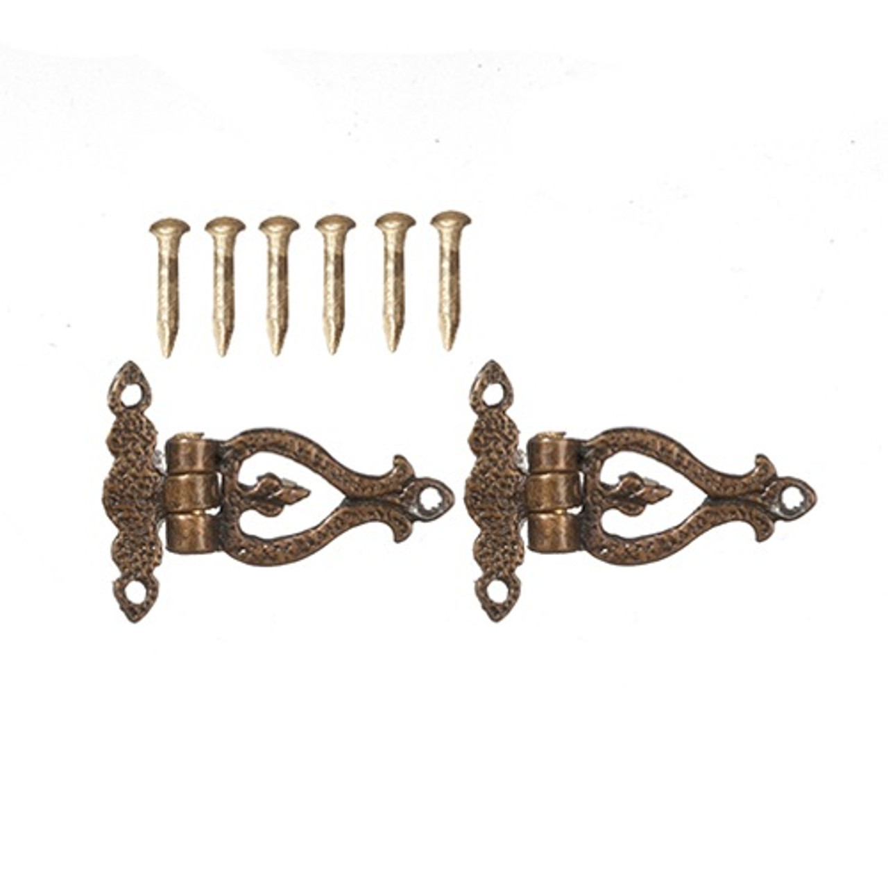 Pair Antique Brass Hinges (AZS1509)