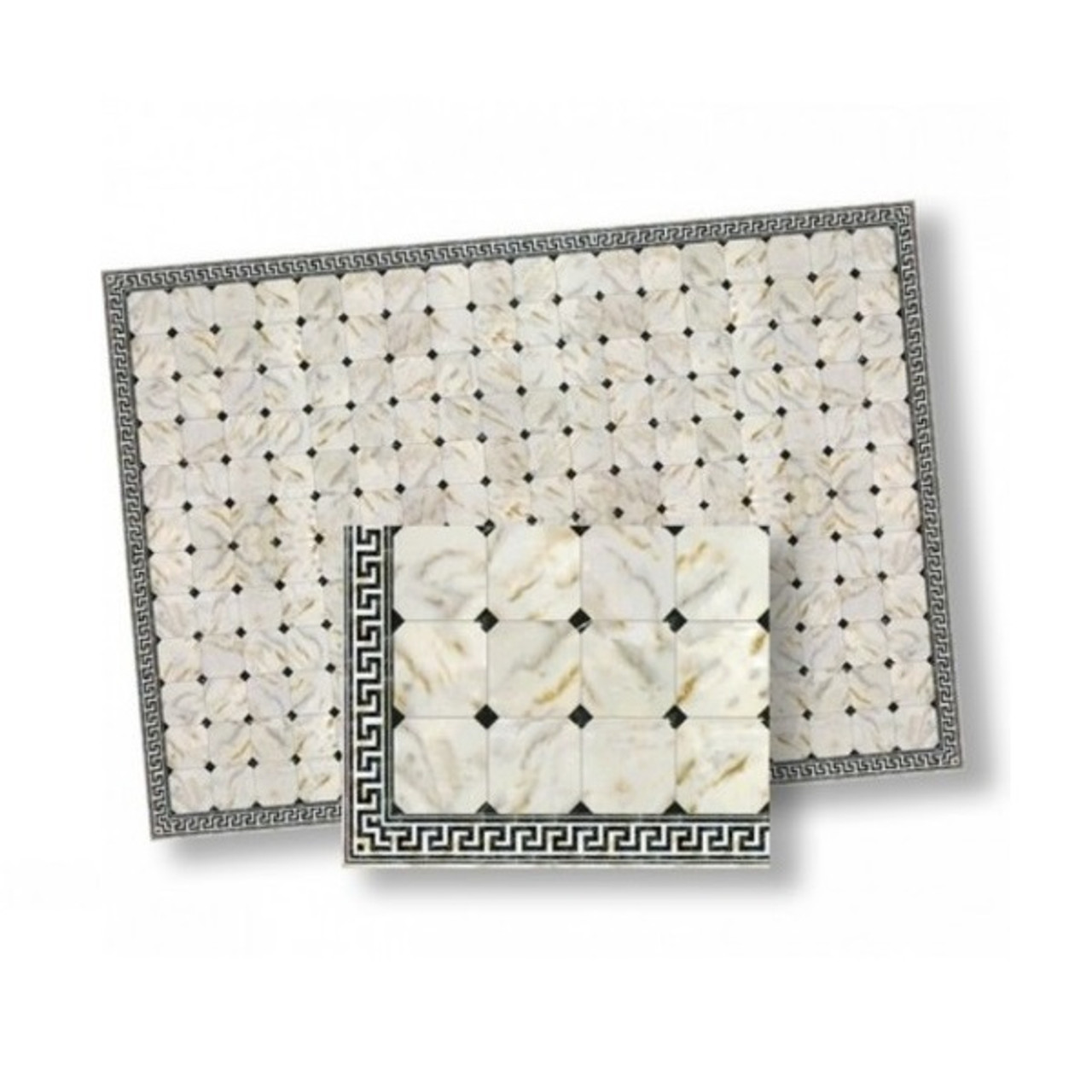 WM34735 - Faux Marble Tile Sheet (white)