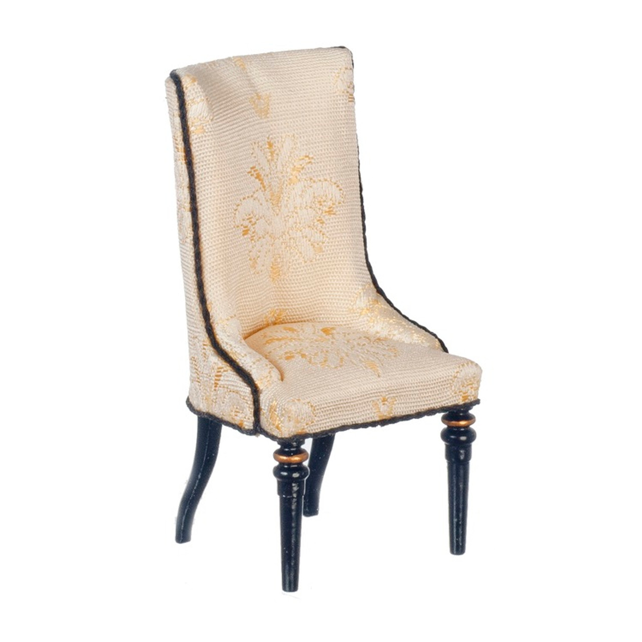 Dollhouse Miniature Classic Design Side Chair (J5001SCBKG)