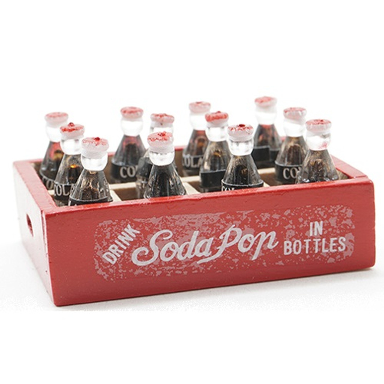 Dollhouse Miniature Cola Case with 12 Cola Bottles (IM65244); all bottle in case