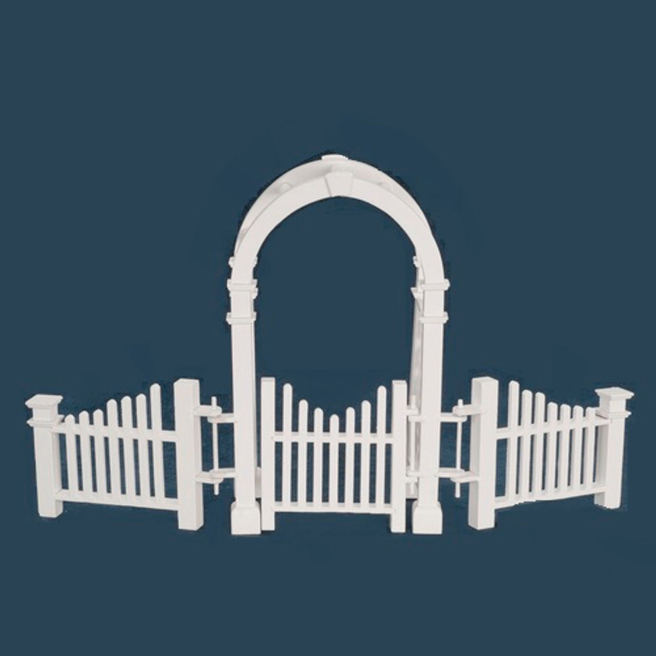 Dollhouse Miniature Arbor with Gate And Fence (AZT5369)