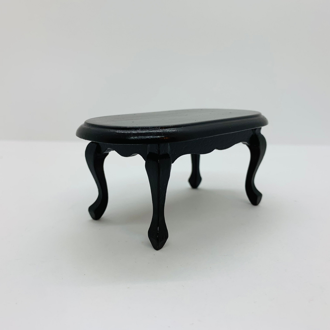 Espresso Coffee Table, Oval (AZD6848E); dark chocolate color side angle view