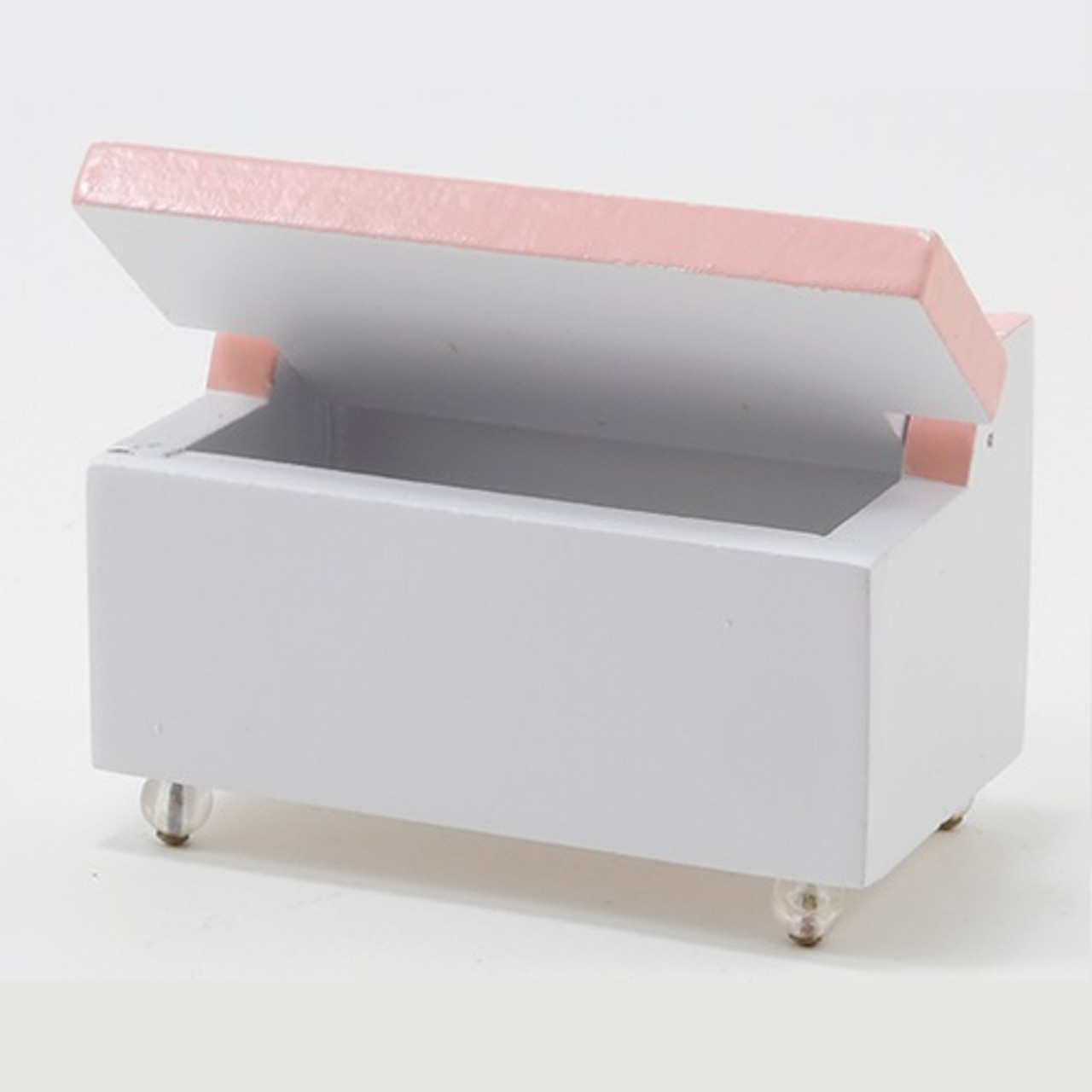 Toy Chest, White/Pink (CLA10370); shown open