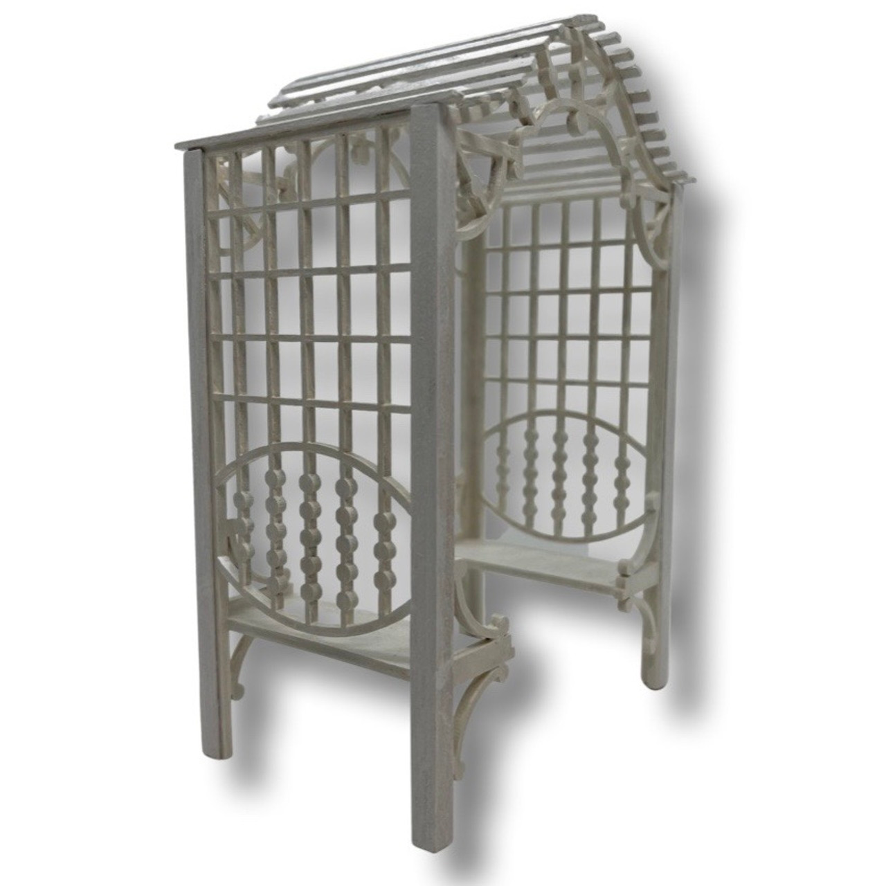 LT01A - White Wooden Arbor