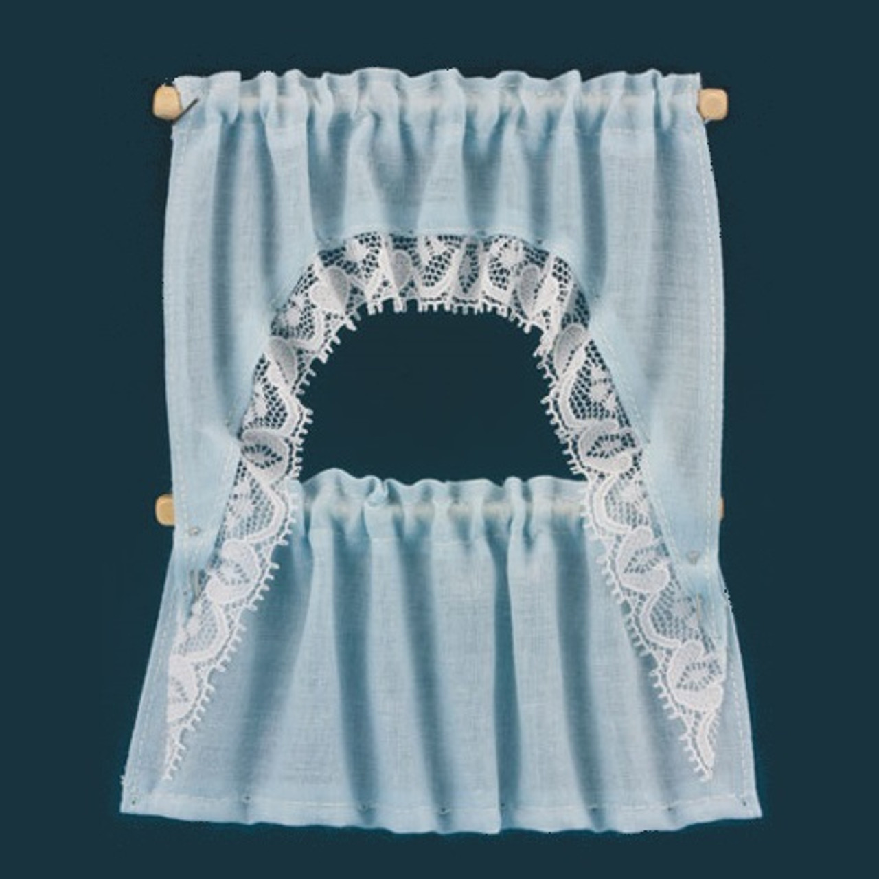 Blue Ruffled Curtains