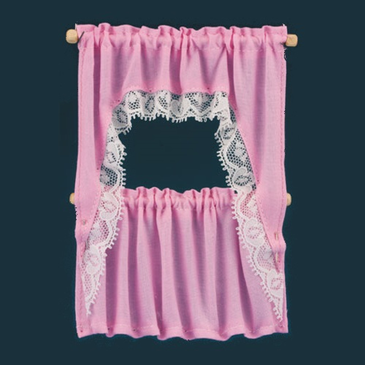 Pink Ruffled Curtains