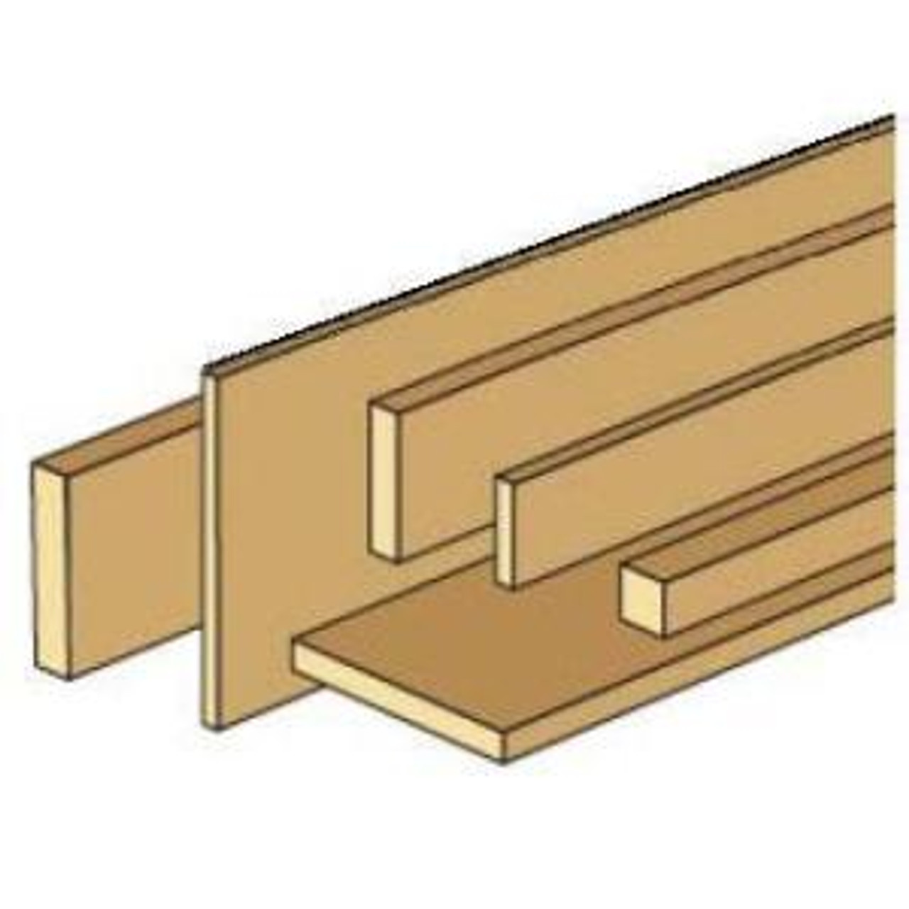 Illustrated bundle of wood strips Illustrated bundle of wood strips