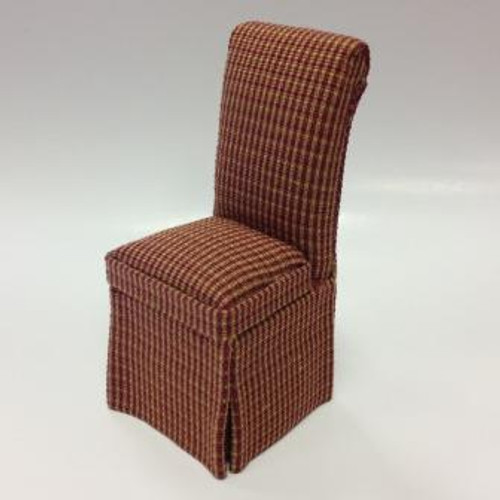 Dollhouse Miniature Red Check Parsons Chair (BES1050-RCP) 