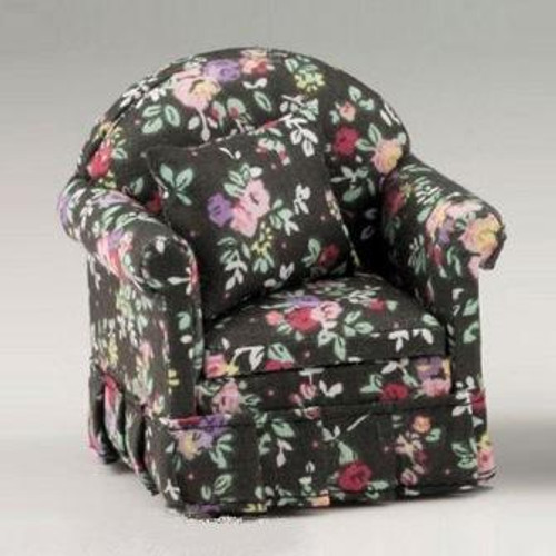 CLA10957 - Black Floral Chair