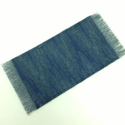 Small Slate Blue Woven Rug