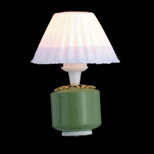 Dollhouse Miniature Green Base Table Lamp (AZT8543)