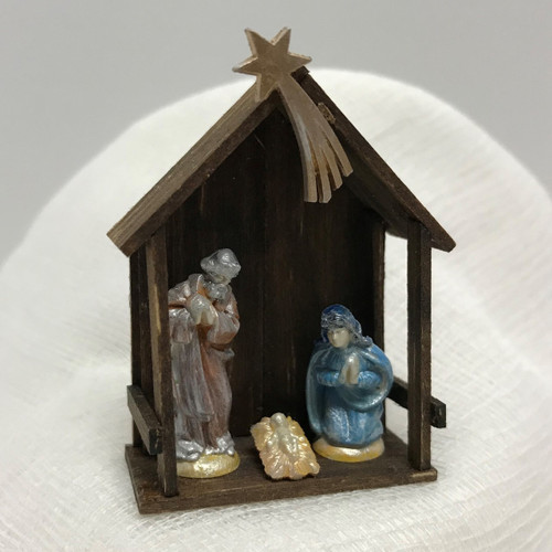 Medium Holy Family Creche dollhouse miniature