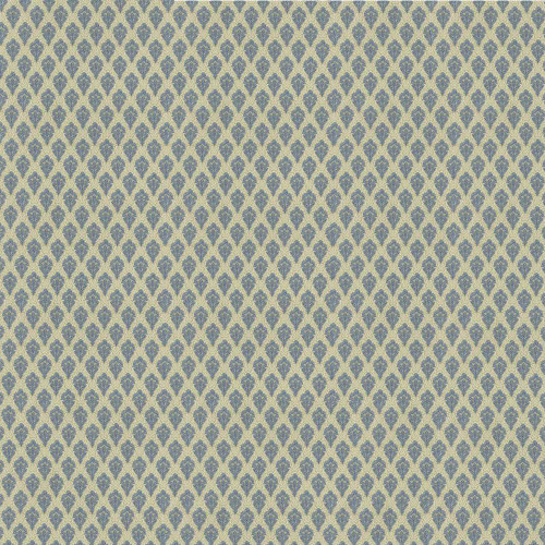 Swatch of Hobarth blue dollhouse wallpaper