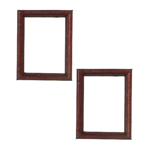 Pair of miniature mahogany picture frames