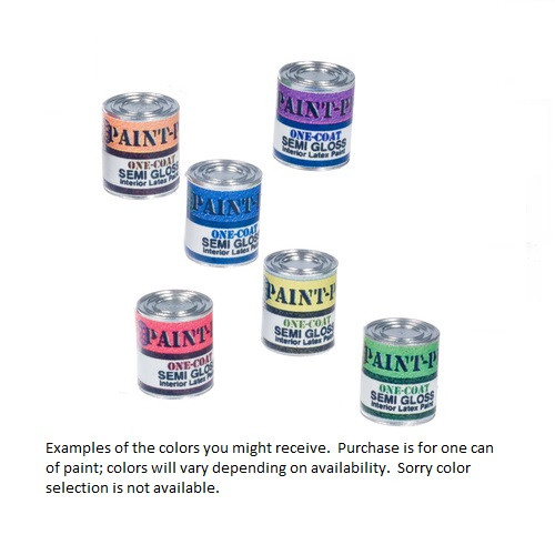 Image shows various colors of Pro Paint miniature cans