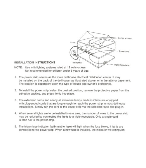 Power Strip with Switch & Fuse (CK1008-4) installation instructions