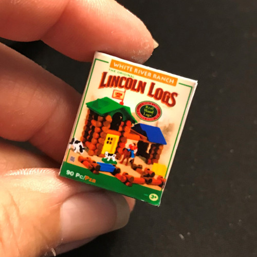 Miniature (empty) box of Lincoln Logs