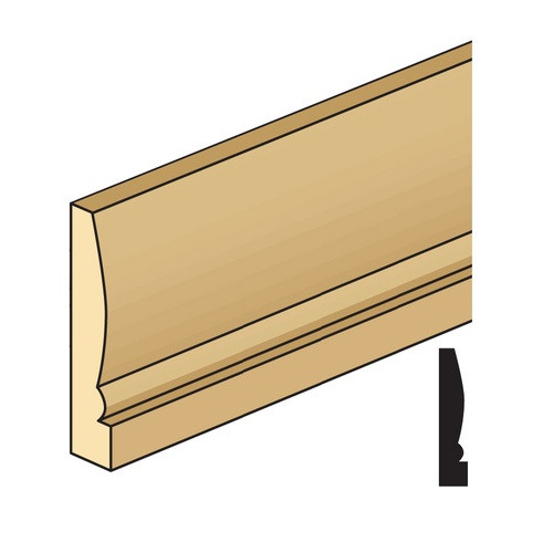 Illustration of CLA70307 door and window casing; basswood trim