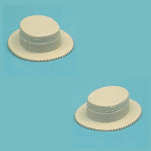 One-inch (1:12) Scale Dollhouse Miniature Straw Hats (CB2713)