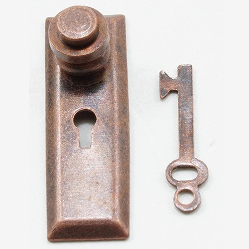Door Knobs with Key Plates, Oil Rubbed Bronze (CLA05526)