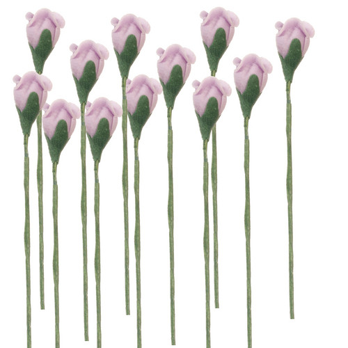Half Scale Rose Stems, Lavender, 12 pcs (RFS05-6)