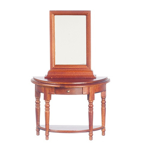 Hall Table with Mirror, Walnut (AZT6475)