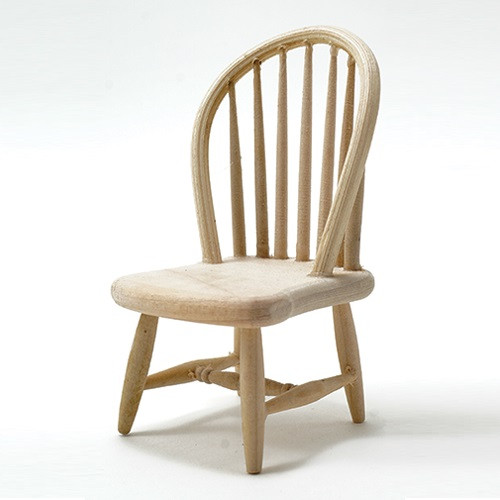 Dollhouse Miniature Windsor Chair, Unfinished (CLA08650)